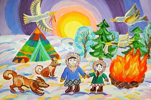 Завершается прием работ на Окружной конкурс детского рисунка «Радуга Югры»
