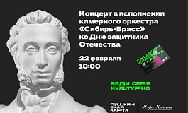 Концерт в исполнении камерного оркестра "Сибирь-Брасс" ко Дню защитника Отечества
